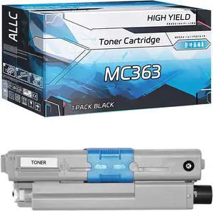 ALLC Compatible for Okidata OKI MC363 Toner Cartridge Work for Okidata OKI C332DN Printers, with Chip, High Yield 3500 Pages, Clear Printing (Black) ALLC Compatible for Okidata OKI MC363 Toner Cartridge Work for Okidata OKI C332DN Printers, with Chip, High Yield 3500 Pages, Clear Printing (Black)
