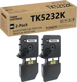 TK-5232 TK5232 Toner Cartridge Compatible for Kyocera TK-5232K 1T02R90US0 for ECOSYS P5021cdn P5021cdw M5521cdn M5521cdw Black 2 Pack TK-5232 TK5232 Toner Cartridge Compatible for Kyocera TK-5232K 1T02R90US0 for ECOSYS P5021cdn P5021cdw M5521cdn M5521cdw Black 2 Pack
