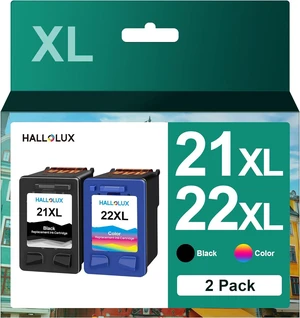 HALLOLUX Remanufactured Ink Cartridge Replacement for HP 21XL 22XL Ink Cartridges Works with HP DeskJet F4180 F2210 D1560 with HP OfficeJet 4315 J3640, FAX 3180 (1 Black, 1 Tri-Color) HALLOLUX Remanufactured Ink Cartridge Replacement for HP 21XL 22XL Ink Cartridges Works with HP DeskJet F4180 F2210 D1560 with HP OfficeJet 4315 J3640, FAX 3180 (1 Black, 1 Tri-Color)
