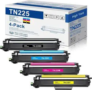 4-Pack(1BK+1C+1M+1Y) TN225 Toner Cartridge Replacement for Brother TN 225 TN-225 MFC-9130CW HL-3140CW HL-3170CDW HL-3180CDW MFC-9340CDW Printer 4-Pack(1BK+1C+1M+1Y) TN225 Toner Cartridge Replacement for Brother TN 225 TN-225 MFC-9130CW HL-3140CW HL-3170CDW HL-3180CDW MFC-9340CDW Printer