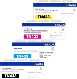 TN433 TN436 TN-433 Toner Cartridge 4-Pack Compatible Replacement for Brother TN433BK TN433C TN433M TN433Y TN431 for Brother HL-L8360CDW MFC-L8900CDW HL-L8260CDW MFC-L8610CDW HL-L8360CDWT Printer TN433 TN436 TN-433 Toner Cartridge 4-Pack Compatible Replacement for Brother TN433BK TN433C TN433M TN433Y TN431 for Brother HL-L8360CDW MFC-L8900CDW HL-L8260CDW MFC-L8610CDW HL-L8360CDWT Printer
