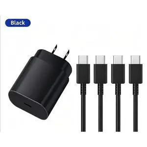 For Samsung Galaxy S20 S21 S2225W 25W Type USB-C Super Fast Wall Charger Cable-1 PCS US Charger + 2 PCS 6ft cable For Samsung Galaxy S20 S21 S2225W 25W Type USB-C Super Fast Wall Charger Cable-1 PCS US Charger + 2 PCS 6ft cable