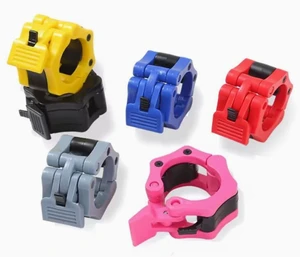 Spinlock Barbell Collars Barbell/Dumbbell Clips Standard Bars Release Clamps 2"-Green x2+Pink x2 Spinlock Barbell Collars Barbell/Dumbbell Clips Standard Bars Release Clamps 2"-Green x2+Pink x2
