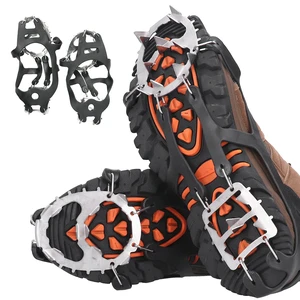 1 Pair 18 Teeth Crampons Fishing Snow Shoe Spiked Grips Cleats AntiSlip FF 1 Pair 18 Teeth Crampons Fishing Snow Shoe Spiked Grips Cleats AntiSlip FF