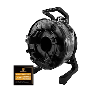 PRORECK SFTP CAT6 Dual Shielded Ethernet Cable with EtherCON RJ45 Connectors,300ft with Cable Reel, High-Speed, Ideal for Pro Sound Systems, Studio, and Live Performances (PR-C6B-300R) PRORECK SFTP CAT6 Dual Shielded Ethernet Cable with EtherCON RJ45 Connectors,300ft with Cable Reel, High-Speed, Ideal for Pro Sound Systems, Studio, and Live Performances (PR-C6B-300R)