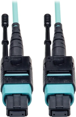 Tripp Lite MTP / MPO Patch Cable 12 Fiber,40GbE, 40GBASE-SR4,OM3 Plenum-rated - Aqua, 10M (33-ft.)(N844-10M-12-P) Tripp Lite MTP / MPO Patch Cable 12 Fiber,40GbE, 40GBASE-SR4,OM3 Plenum-rated - Aqua, 10M (33-ft.)(N844-10M-12-P)