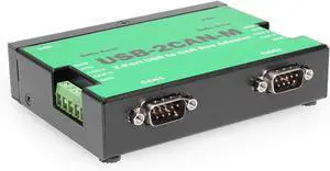 Coolgear 2-Port USB to CAN Bus Adapter, DIN-Rail & Wall Mountable Metal Case Coolgear 2-Port USB to CAN Bus Adapter, DIN-Rail & Wall Mountable Metal Case