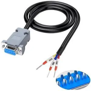 DB9 RS232 Serial Port Terminal Wire No Welding Required 3 Pin Number Manager 485 235 Lines 9Pin 38 Feet Port Data Connector(DB9 Female,8M) DB9 RS232 Serial Port Terminal Wire No Welding Required 3 Pin Number Manager 485 235 Lines 9Pin 38 Feet Port Data Connector(DB9 Female,8M)
