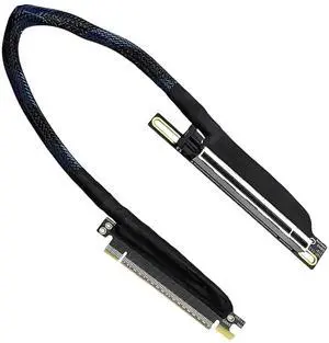 PCIE 5.0 Compatible GPU Extension Cord 270 Degree Right Entry Braided Shielding Bi-Directional Bandwidth Adapter Graphics Extension Cable PCIE 5.0 Compatible GPU Extension Cord 270 Degree Right Entry Braided Shielding Bi-Directional Bandwidth Adapter Graphics Extension Cable