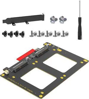 Double SFF8639 Solid Disk to PCIE 8X Conversion Card for Computer Upgrade and Expansion Double SFF8639 Solid Disk to PCIE 8X Conversion Card for Computer Upgrade and Expansion