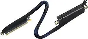 Highly Speed 64GBS PCIe5.0 Graphics Risers Cable 180 Degree Rotation Design Silver Plate Connectors Enhances Cooling Highly Speed 64GBS PCIe5.0 Graphics Risers Cable 180 Degree Rotation Design Silver Plate Connectors Enhances Cooling