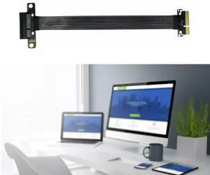 PCIe 4X Extension Cord PCIE4.0 Male to Female Extender Adapter for Computer Graphics Card PCIe 4X Extension Cord PCIE4.0 Male to Female Extender Adapter for Computer Graphics Card