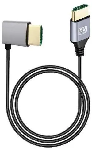 8K 90 Degree HDMI 2.1V Cable Cord 8K 60Hz 4K 120Hz 48Gbps HDCP Ultra High Speed HDR for HD TV Projector(Straight to Left,0.5m) 8K 90 Degree HDMI 2.1V Cable Cord 8K 60Hz 4K 120Hz 48Gbps HDCP Ultra High Speed HDR for HD TV Projector(Straight to Left,0.5m)