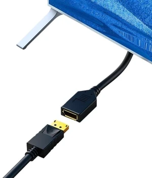 DP1.4 Male to Female Extension Cable Transmission Rate 32.4Gbps 8K HD Game High Brush 165hz Extension HDR High Motion Picture(Fix with Screw Hole,3m) DP1.4 Male to Female Extension Cable Transmission Rate 32.4Gbps 8K HD Game High Brush 165hz Extension HDR High Motion Picture(Fix with Screw Hole,3m)