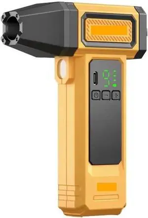 Compressed Air Duster, Turbo Fan Powerful Hair Dryer Portable Cordless Dust Remover Recharable Brushless Jet Hair Dryer LED Lighting,Handheld Blower(Yellow) Compressed Air Duster, Turbo Fan Powerful Hair Dryer Portable Cordless Dust Remover Recharable Brushless Jet Hair Dryer LED Lighting,Handheld Blower(Yellow)