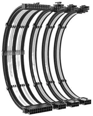 18AWG ATX 24Pin PCI-E 6+2Pin CPU 350mm PSU Extension Cable Kit(White) 18AWG ATX 24Pin PCI-E 6+2Pin CPU 350mm PSU Extension Cable Kit(White)