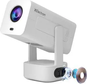 XElectron Techno Android 13 Smart Projector, 1080P & 4K Support, Bass Speaker, Rotatable Design, Remote Focus, Auto Keystone with Netflix, Prime, YouTube, etc, WiFi & BT, Screen Mirroring, 720P Native XElectron Techno Android 13 Smart Projector, 1080P & 4K Support, Bass Speaker, Rotatable Design, Remote Focus, Auto Keystone with Netflix, Prime, YouTube, etc, WiFi & BT, Screen Mirroring, 720P Native