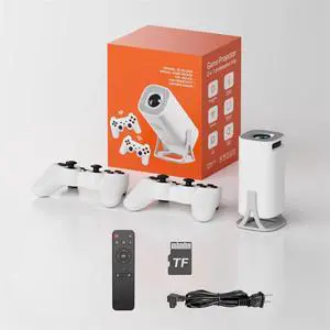 S40 PRO Game Projector, Projector And Game With 2 Wireless Controllers Game Projector with Controllers, Projector, S40 PRO Video Game Projector S40 PRO Game Projector, Projector And Game With 2 Wireless Controllers Game Projector with Controllers, Projector, S40 PRO Video Game Projector