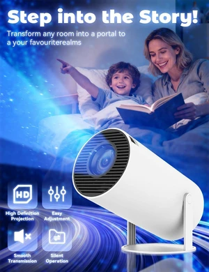 Window Projector for Reading, 4k Fantasy Window Projector Pre-Installed App for Instant Fantasy Scenes, Mini Projector with Wifi & Bluetooth 210° Rotation & Speaker , ±15° Auto Correction white) Window Projector for Reading, 4k Fantasy Window Projector Pre-Installed App for Instant Fantasy Scenes, Mini Projector with Wifi & Bluetooth 210° Rotation & Speaker , ±15° Auto Correction white)