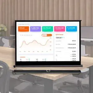 Small Portable Projector Screen 40inch 16:9, Manual Pull Down Projection Screen Retractable HD Floor Standing Projection Screen for Home Theater School Meeting Room(40in) Small Portable Projector Screen 40inch 16:9, Manual Pull Down Projection Screen Retractable HD Floor Standing Projection Screen for Home Theater School Meeting Room(40in)