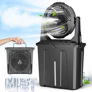 Ausic 9L Bucket Portable Misting Fan for Outdoors/Patios/Golf - 10IN, 20000mAh Rechargeable Battery Operated Travel Water Cooling Fan, Beach Camping Essentials - 3 Large Spray Misters Ausic 9L Bucket Portable Misting Fan for Outdoors/Patios/Golf - 10IN, 20000mAh Rechargeable Battery Operated Travel Water Cooling Fan, Beach Camping Essentials - 3 Large Spray Misters