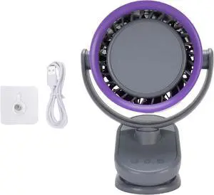 Portable Rechargeable Desk Fan, 100 Speeds Mini USB Desktop Fan with 4000mAh Battery, Bladeless Quiet Cooling, Wall Mounted Clip On Tilt for Home Office (Purple Gray) Portable Rechargeable Desk Fan, 100 Speeds Mini USB Desktop Fan with 4000mAh Battery, Bladeless Quiet Cooling, Wall Mounted Clip On Tilt for Home Office (Purple Gray)