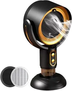 Portable Desktop Exhaust Fan with USB Charging, 8W Motor for Smoke Removal in Kitchen, for Laptop and Power Bank, Black Gold Portable Desktop Exhaust Fan with USB Charging, 8W Motor for Smoke Removal in Kitchen, for Laptop and Power Bank, Black Gold