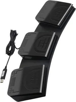 Uqezagpa 3-Pedal USB Foot Controller with Ergonomic Design, Multimedia & Factory Machine Operations Macros USB Triple Foot Pedal for Uqezagpa 3-Pedal USB Foot Controller with Ergonomic Design, Multimedia & Factory Machine Operations Macros USB Triple Foot Pedal for