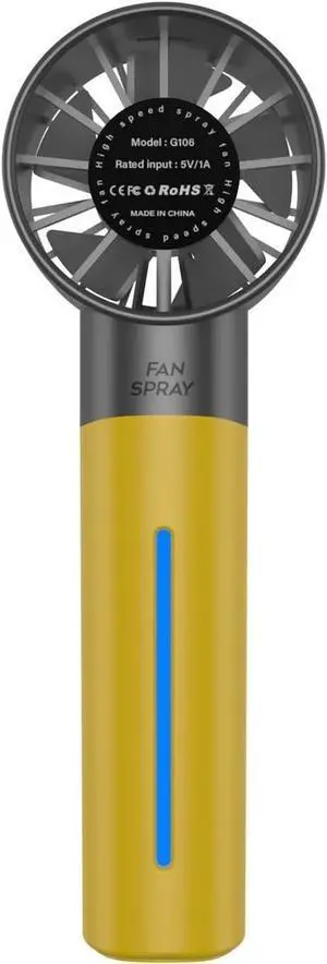Handheld Fan, Handheld Small Fan Spray Mini Water Replenishing Outdoor,for Outdoors/Travel/Camping(Yellow) Handheld Fan, Handheld Small Fan Spray Mini Water Replenishing Outdoor,for Outdoors/Travel/Camping(Yellow)