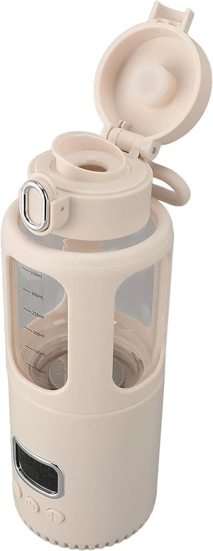 Portable Water Warmer, Milk Warmer for Travel with 18000mAh USB Rechargeable Battery, Adjustable Temperature Control 37-55, 350ML Capacity, Stainless Steel Heat Resistan Portable Water Warmer, Milk Warmer for Travel with 18000mAh USB Rechargeable Battery, Adjustable Temperature Control 37-55, 350ML Capacity, Stainless Steel Heat Resistan