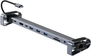 Ergonomic Metal Laptop Stand with 10 in 1 USB C Docking Station Home Foldable Construction Metal Laptop Stand Dock Ergonomic Metal Laptop Stand with 10 in 1 USB C Docking Station Home Foldable Construction Metal Laptop Stand Dock