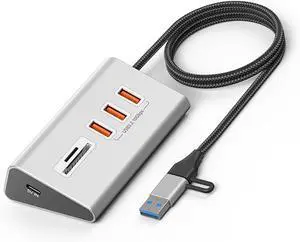 2 Port USB Type C and USB A 3.2 Hubs with Storage Card Reader 10Gbps Data Transfer for Laptop PC Smartphone 2 Port USB Type C and USB A 3.2 Hubs with Storage Card Reader 10Gbps Data Transfer for Laptop PC Smartphone