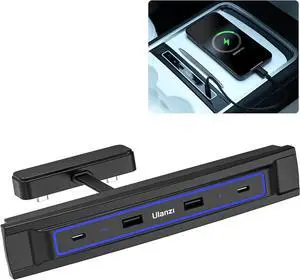 VIJIM Tesla USB Hub for Model Y 2021-2024 Model 3 2021-2023 Center Console, Tesla Model 3/Y Accessories Docking Station, Support USB-C Fast Charging, Black, 2904A-US6 VIJIM Tesla USB Hub for Model Y 2021-2024 Model 3 2021-2023 Center Console, Tesla Model 3/Y Accessories Docking Station, Support USB-C Fast Charging, Black, 2904A-US6