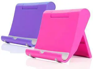 Cell Phone Stand for Desk 2 Pack Mobile Phone Holders Desktop Tablet Stand, Foldable Phone Dock Universal Adjustable Tablet Stand for Desk (Pink+Purple) Cell Phone Stand for Desk 2 Pack Mobile Phone Holders Desktop Tablet Stand, Foldable Phone Dock Universal Adjustable Tablet Stand for Desk (Pink+Purple)
