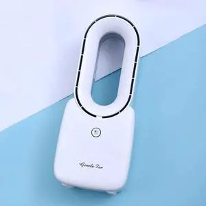 Desk Fan, 11.8 Inch Portable Bladeless Fan Small Personal Cooling Fan with 5 Colors Touch Control LED , Quiet USB Table Fan for Home, Office, Bedroom Summer Gift Desk Fan, 11.8 Inch Portable Bladeless Fan Small Personal Cooling Fan with 5 Colors Touch Control LED , Quiet USB Table Fan for Home, Office, Bedroom Summer Gift