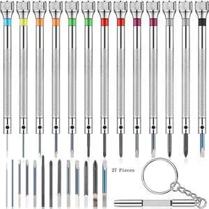 27 Pieces Jewelers Screwdriver Set Micro Precision Watchmaker Screwdriver Set 0.6-2.0 mm with 13 Extra Replace Blades for Watch Repair Jewelry Eyeglasses Electronics 27 Pieces Jewelers Screwdriver Set Micro Precision Watchmaker Screwdriver Set 0.6-2.0 mm with 13 Extra Replace Blades for Watch Repair Jewelry Eyeglasses Electronics