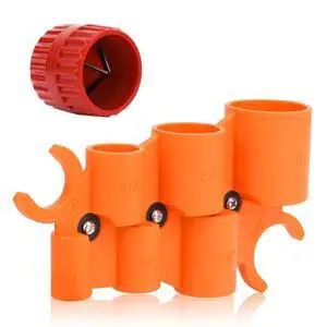 1/4'' - 1'' Depth Gauge with Pipe Deburring Tool Kit, 1/8'' to 1-5/8'' Inner Outer Reamer Pipe Deburring Tubing Chamfer Tool for PVC, PPR, Brass, CPVC, PERT, Aluminum Pipes 1/4'' - 1'' Depth Gauge with Pipe Deburring Tool Kit, 1/8'' to 1-5/8'' Inner Outer Reamer Pipe Deburring Tubing Chamfer Tool for PVC, PPR, Brass, CPVC, PERT, Aluminum Pipes