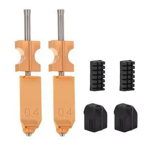 Upgraded AD5X Nozzles Kit, 2PCS 0.4mm Hotend Nozzles, 3D Printer Assembled Extruder Kits-All Metal Hot End/Printhead Replacement with Detachable Nozzle,Include 2PCS Silicone Sock+ 2PCS Nozzle Brush Upgraded AD5X Nozzles Kit, 2PCS 0.4mm Hotend Nozzles, 3D Printer Assembled Extruder Kits-All Metal Hot End/Printhead Replacement with Detachable Nozzle,Include 2PCS Silicone Sock+ 2PCS Nozzle Brush