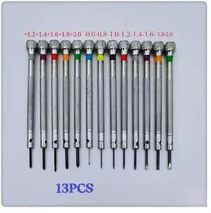 13 Pieces Jewelers Screwdriver Set Micro Precision Watchmaker Screwdriver Set 0.6-2.0 mm for Watch Repair Jewelry Eyeglasses Electronics 13 Pieces Jewelers Screwdriver Set Micro Precision Watchmaker Screwdriver Set 0.6-2.0 mm for Watch Repair Jewelry Eyeglasses Electronics