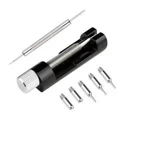 Watch Link Removal Kit, Tools to Adjust and Remove BraceletsPin Remover for Sizing StrapWatch Band Adjustment Tool Kit with Extra Replacement (Black) Watch Link Removal Kit, Tools to Adjust and Remove BraceletsPin Remover for Sizing StrapWatch Band Adjustment Tool Kit with Extra Replacement (Black)
