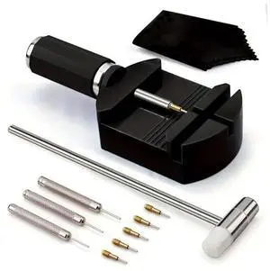 Ankei Watch Link Removal Kit, Resizing Tool for Bracelet Adjustment & Replacement, Pin Remover for Sizing Strap, Watch Adjuster, Hammer for Watch Repair, Adjust Band, with User Manual, Punches Ankei Watch Link Removal Kit, Resizing Tool for Bracelet Adjustment & Replacement, Pin Remover for Sizing Strap, Watch Adjuster, Hammer for Watch Repair, Adjust Band, with User Manual, Punches