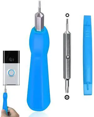 Video Screwdriver Bit Set for Battery and Wifi Access - Fits All Video Doorbell Models (Blue) Video Screwdriver Bit Set for Battery and Wifi Access - Fits All Video Doorbell Models (Blue)