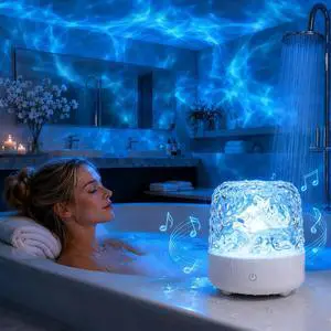 Waterproof Shower Light with Bluetooth Speaker, Rechargeable Bathroom Lamp Waterproof Shower Light with Bluetooth Speaker, Rechargeable Bathroom Lamp