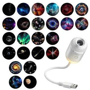 2-in-1 Galaxy Projector Night Light, USB Star Projector with Adjustable Brightness, Mini Galaxy Light Projector for Bedroom Ceiling Wall Room Decor 2-in-1 Galaxy Projector Night Light, USB Star Projector with Adjustable Brightness, Mini Galaxy Light Projector for Bedroom Ceiling Wall Room Decor