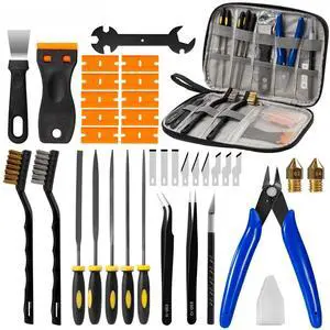 46Pcs 3D Printer Tools Kit with Storage Case, 3D Printer Accessories - Deburring Tool, 3D Printer Removing Scrapers, Metal Files, Brushes, Hand Drill, Tweezers, for Bambu Lab, Ender 3, Kobra, etc. 46Pcs 3D Printer Tools Kit with Storage Case, 3D Printer Accessories - Deburring Tool, 3D Printer Removing Scrapers, Metal Files, Brushes, Hand Drill, Tweezers, for Bambu Lab, Ender 3, Kobra, etc.