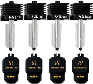 4Pack 0.2/0.4/0.6/0.8mm Hotend for Bambu Lab P2S/X2D/H2D/H2S/A1/A1 Mini 4Pack 0.2/0.4/0.6/0.8mm Hotend for Bambu Lab P2S/X2D/H2D/H2S/A1/A1 Mini