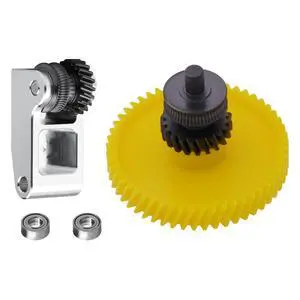 Hardened Steel Extruder Gear Kit for X1/P1 Series, 3D Printer DLC Nano Coating Hardened Steel Extruder Dual Gear Aluminum Handle and POM Gear Kit for P1P, P1S, X1C, X1E Hardened Steel Extruder Gear Kit for X1/P1 Series, 3D Printer DLC Nano Coating Hardened Steel Extruder Dual Gear Aluminum Handle and POM Gear Kit for P1P, P1S, X1C, X1E