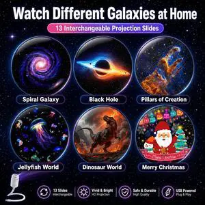 Galaxy Projector Night Light, USB Star Projector for Bedroom Ceiling | 2-in-1 Adjustable Nebula & Starry Sky Lamp, Flexible Gooseneck Design, Portable Space Projector for Festive Decorative Lights Galaxy Projector Night Light, USB Star Projector for Bedroom Ceiling | 2-in-1 Adjustable Nebula & Starry Sky Lamp, Flexible Gooseneck Design, Portable Space Projector for Festive Decorative Lights