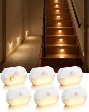 2 Pack Rechargeable Motion Sensor Stair Lights Indoor Magnetic Night Light | Peel and Stick On Hallway Light, Wireless Battery Operated LED Wall Lights for Step Bedroom Cabinet Toilet Bathroom Closet 2 Pack Rechargeable Motion Sensor Stair Lights Indoor Magnetic Night Light | Peel and Stick On Hallway Light, Wireless Battery Operated LED Wall Lights for Step Bedroom Cabinet Toilet Bathroom Closet