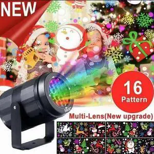 Christmas Projector Lights, Indoor/Outdoor, 16 Patterns, LED Snowflake Projector, Christmas Decorations for Xmas Holiday Party, Garden, Yard Christmas Projector Lights, Indoor/Outdoor, 16 Patterns, LED Snowflake Projector, Christmas Decorations for Xmas Holiday Party, Garden, Yard